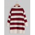 Women Casual Striped Long Sleeve Sweaters