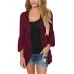 Women Solid Color Lace Trim Light Cardigans