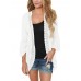 Women Solid Color Lace Trim Light Cardigans