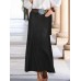 Women Leather Style Back Zipper Stylish Casual Mermaid Skirt