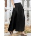 Leisure Solid Ruched Pocket Maxi Skirt