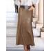 Women Leather Style Back Zipper Stylish Casual Mermaid Skirt