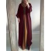 Women Vintage Solid Color Loose Casual Cardigan AbayaKaftan Long Sleeve Robe