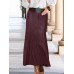 Women Leather Style Back Zipper Stylish Casual Mermaid Skirt