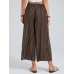 Striped Print Elastic Waist Wide Leg Lounge Pants For Women