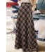 Plaid Print High Rise Pocket Skirt For Women