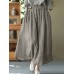 Solid Elastic Waist Pocket Casual Skirt