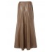 Women Leather Style Back Zipper Stylish Casual Mermaid Skirt