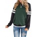 Women Side Stripe Long Raglan Sleeve Casual Sport Swearshirts