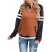 Women Side Stripe Long Raglan Sleeve Casual Sport Swearshirts