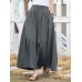 Leisure Solid Ruched Pocket Maxi Skirt