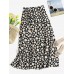 Leisure Floral Pleats Back Zipper Summer Skirts For Women