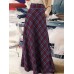 Plaid Print High Rise Pocket Skirt For Women